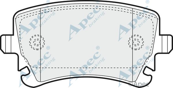 APEC BRAKING Комплект тормозных колодок, дисковый тормоз PAD1298
